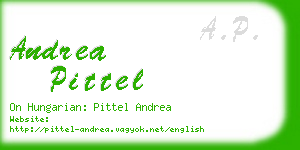 andrea pittel business card